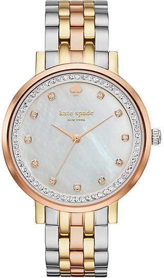 This watch will go with everything! Tri-tone pave monterey watch #affiliate #watches #katespade Kate Spade Watch, Red Watch, Black Leather Watch, Nordstrom Anniversary Sale, Anniversary Sale, Monterey, Kate Spade New York, Stainless Steel Bracelet, Gold Watch