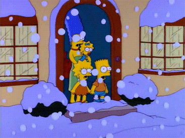 Simpsons Thanksgiving, Christmas Gifs Animated, Christmas Simpsons, Simpson Christmas, Simpsons Christmas, Winter Blizzard, Winter Gif, The Simpsons Show, Snow Gif