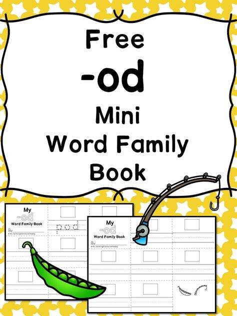 OD CVC Word Family Worksheets OD CVC Word Family Worksheets -Kindergarten or First Grade Activity: Make a mini-book with words that end in 'od'. Cut/Paste/Tracing  #phonics #wordfamililes #kidergarten #cvc #worksheets Word Family Books, Family Worksheets, Cvc Worksheets, Wristband Template, Word Family Activities, Word Family Worksheets, Family Worksheet, Cvc Word Families, Kindergarten Skills