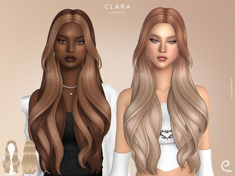 [EnriqueS4] Clara Hairstyle | Patreon Download Sims, 4 Hairstyles, Cc Shopping, Cc Folder, Pelo Sims, Free Sims 4, Sims 4 Game Mods, Sims 4 Cc Folder, Free Sims