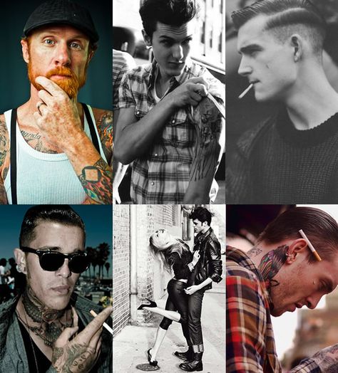 Can I get one of these for my birthday? Tattooed men make the most adorable dads. Care Free Aesthetic, Free Aesthetic, Rockabilly Style, Psychobilly, Seven Days, A Tattoo, Classic Leather, Black Jeans