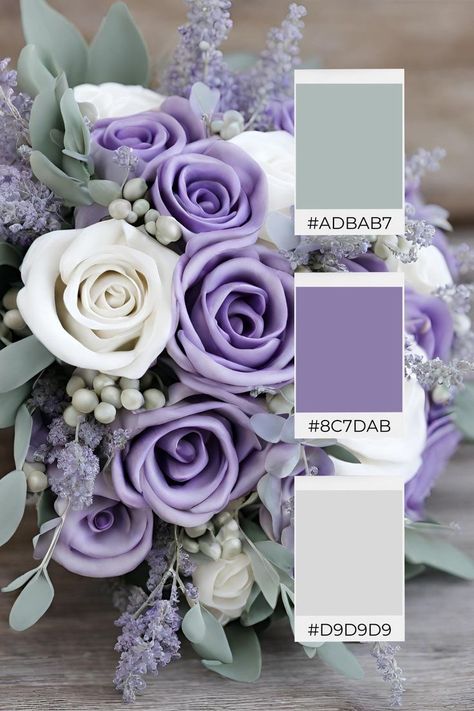 Winter Wedding Color Palette Purple, Wedding Theme Winter, Winter Wedding Theme Ideas, Color Palette Winter, Wedding Color Schemes Purple, Winter Wedding Theme, Palette Winter, Winter Wedding Color Ideas, Wedding Color Palette Ideas