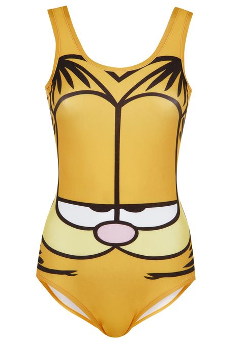 Garfield Swimsuit, Swim Bodysuit, Fat Orange Cat, Garfield Images, Garfield The Cat, Garfield Cat, Garfield And Odie, Another Magazine, Lazy Oaf