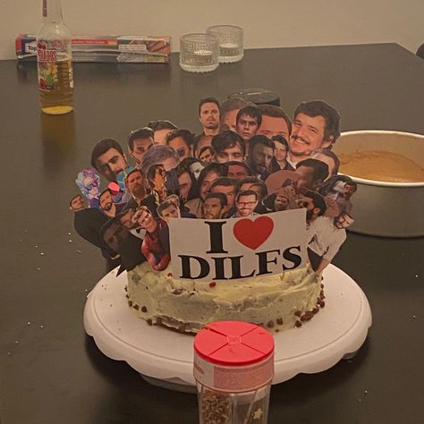 dilf cake Cakes To Make With Friends Funny, Tell Them I’m Legal Cake, Funny Cake Ideas Humor Friends, Pedro Pascal Cake, Hot Men Cake, Celeb Crush Cake, Funny Cakes For Friends, Sleepover Inspiration, Smash Birthday Cake