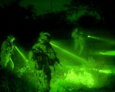 Night vision amplifies existing light Indian Army Special Forces, Ghost Soldiers, Night Games, Military Aesthetic, Night Vision Monocular, Military Wallpaper, Spec Ops, Tactical Gear Loadout, Army Pics