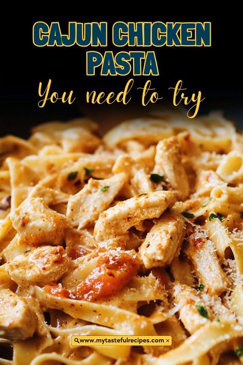 Bring the taste of New Orleans to your kitchen with this Cajun Chicken Pasta recipe! Featuring a perfect blend of spices, creamy sauce, and succulent chicken, this dish is sure to impress your family and friends. Don’t miss out on this mouthwatering meal! New Orleans Pasta, Cajun Chicken Pasta Recipe, Cajun Chicken Pasta Recipes, Cooked Pasta, Cajun Chicken Pasta, Garlic Pasta, Cajun Chicken, Mouth Watering Food, Cajun Seasoning