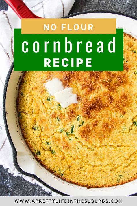 No Flour Cornbread, Flourless Cornbread Recipe, Cornbread Recipe Without Flour, No Flour Cornbread Recipe, Cornmeal Cornbread, Gluten Free Cornbread Recipe, Delicious Cornbread, Gluten Free Cornbread, Homemade Cornbread