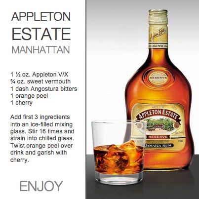 #AppletonEstate #Manhattan! Everyone's favorite #SandalsResorts & #BeachesResorts drinks! You had them at the resorts and now you can make them at home too!! #ThirstyThursday #FavoriteDrinkFriday ... Grab your blender and go..... #AlwaysIncluded #NeverExtra #WhoElseDoes Appleton Rum Drinks Recipes, Sandals Drinks, Appleton Rum, Caribbean Drinks, Rum Drinks Recipes, Appleton Estate, Hey Bartender, Sandals Resorts, Rum Drinks