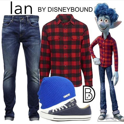 Onward Disneybound, Pixar Outfits, Modern Disney Outfits, Boy Disney Characters, Disney Fancy Dress, Disneyland Disneybound, Disney Character Outfits, Disney Bound Outfits Casual, Disneybound Outfits