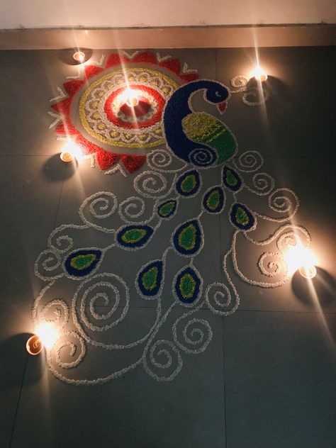 #rangoli #diwali #peacock #peacockrangoli Rangoli Instagram Story, Diwali Rangoli Snapchat Story, Diwali Rangoli Snap, Rangoli Snapchat Story, Rangoli Snap, New Year Rangoli 2023, Rangoli Aesthetic, Happy Diwali Rangoli, Rangoli Diwali