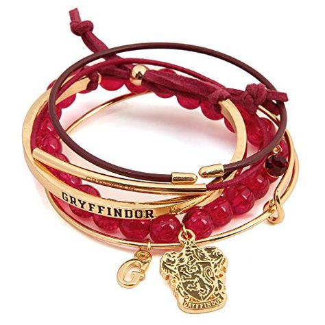 Harry Potter Gryffindor Arm Party Bracelet Set Harry Potter Jewelry Necklaces, Harry Potter Jewelry Rings, Harry Potter Jewelry Slytherin, Party Harry Potter, Arm Party Bracelets, Harry Potter Bracelet, Harry Potter Necklace, Stile Harry Potter, Harry Potter Accessories