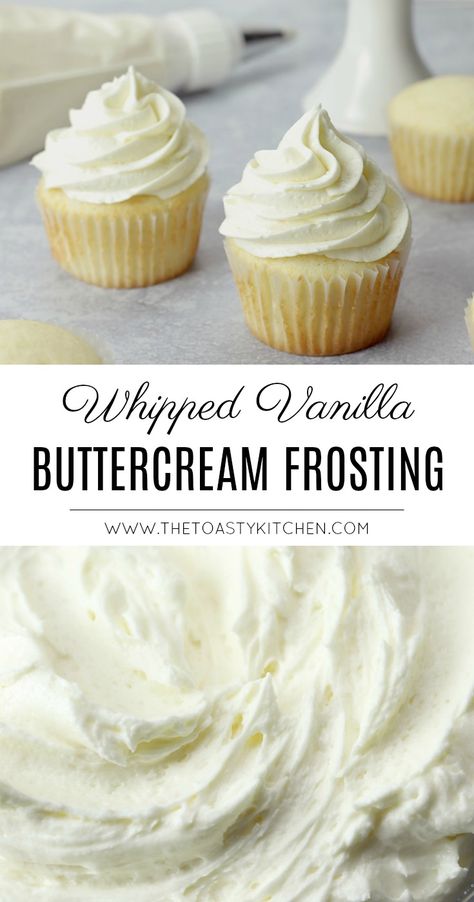 Buttercream Frosting Recipe Easy, Whipped Buttercream Frosting, Vanilla Frosting Recipes, Whipped Buttercream, Savory Cakes, Frosting Recipes Easy, Whipped Frosting, Cake Frosting Recipe, Whipped Butter