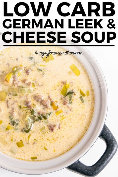 Winter Foods, Leek Recipes, Soup With Ground Beef, Soup Appetizers, Keto Soup, Leek Soup, Low Carb Soup, Recetas Keto, Keto Drink