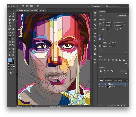 Image Trace Illustrator, Pop Art Tutorial, Drawing Generator, Portraits Pop Art, Wpap Art, Desain Buklet, Fashion Illustration Watercolor, Pop Art Illustration, Watercolor Fashion