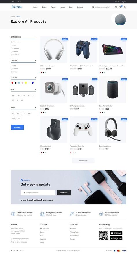 eTrade - Multipurpose eCommerce Next.js Template Online Store Web Design, Nft Fashion, Ecommerce Ui Design, Electronics Store Design, Great Website Design, Fashion Web Design, Fashion Website Design, Ui Design Trends, Ecommerce Web Design