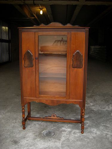 flickr 1930s wlanut china cabinet brooklyn vintage Very Small Apartment, Antique China Cabinet, A Big House, Antique China Cabinets, American Primitive, Primitive Colonial, Old Cabinets, Family Furniture, Big House