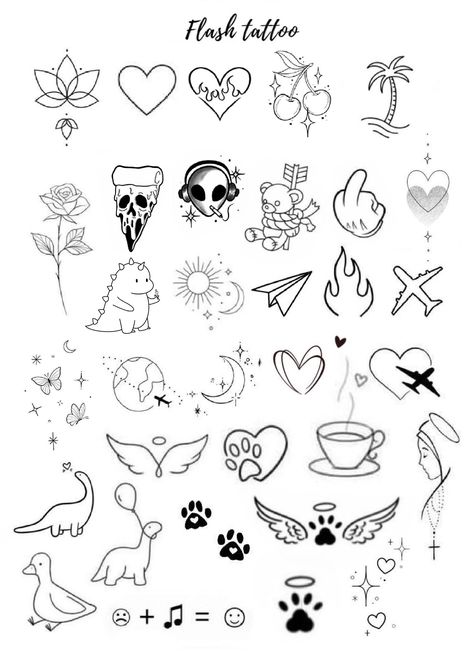 Hand Tattoos Cute, Tattoos Cute, Tato Minimal, Design Sheet, Sharpie Tattoos, Small Pretty Tattoos, Simple Tattoo Designs, Inspiration Tattoos, Flash Tattoo Designs