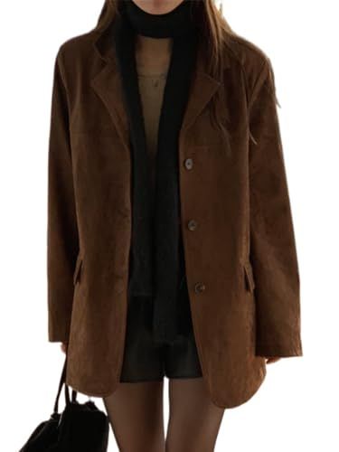 Work Wear Spring, 2024 Minimalist, Faux Leather Jacket Women, Suede Jacket Women, Trendy Blazers, Autumn Jacket Women, Brown Faux Leather Jacket, Minimalist Vintage, Winter Pattern