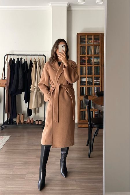 Camel Coat Outfit Winter Style, Style Camel Coat, Knee Length Boots Outfit, Life With Jazz, Jcrew Wool Coat, Casual Chic Winter, Fall Dressy, Camel Coat Outfit, Winter Coat Outfits