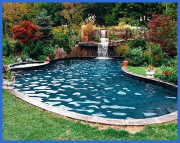 Another saltwater pool Pool With Waterfall, Ideas De Piscina, Small Inground Pool, Salt Water Pool, Salt Pool, Amazing Homes, Pool Fountain, Water Pool, Backyard Pool Landscaping