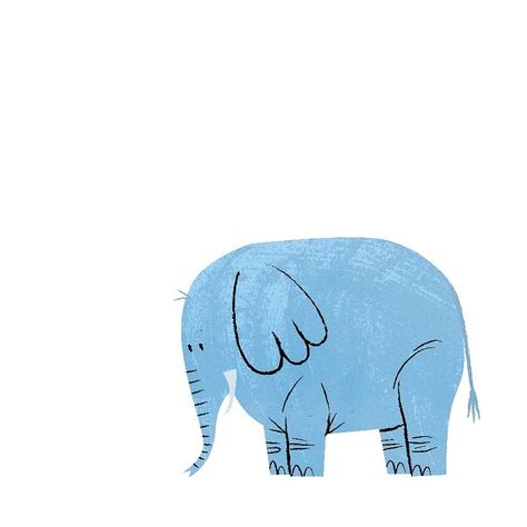 Elephant Doodle, Blue Drawings, Elephant Illustration, Animal Illustration Art, Cartoon Elephant, Elephant Lover, Cool Wallpapers Cartoon, Elephant Art, Illustrators On Instagram