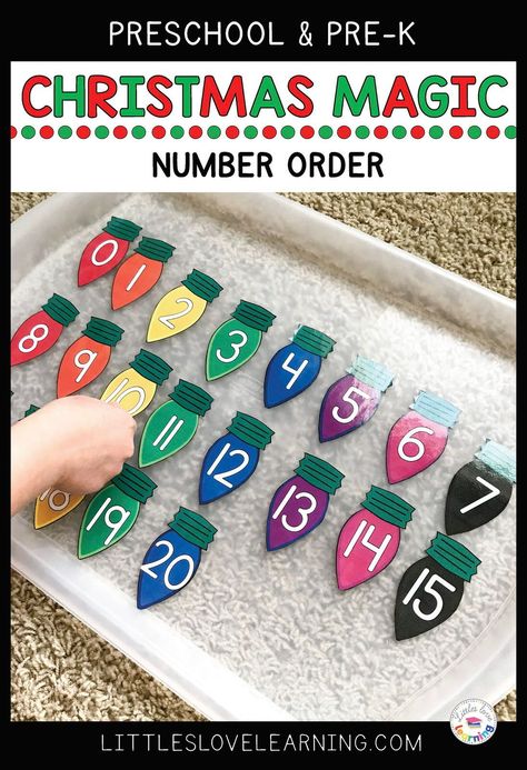 Number Craft For Preschool, Christmas Themed Learning Activities, Number 20 Crafts For Preschool, Christmas Letter Activities Prek, Christmas Opposites Preschool, December Math Activities Kindergarten, Christmas Rhyming Activities Preschool, Christmas Block Area Preschool, Preschool Christmas Games Classroom