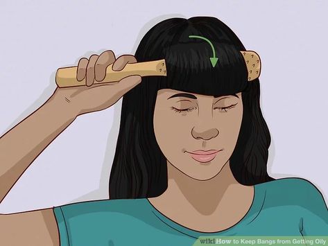 How To Wash Just Your Bangs, Ball Cap With Bangs, How To Fix Greasy Bangs, Styling Straight Bangs, Wearing A Hat With Bangs, Greasy Bangs Fix, How To Style Wispy Bangs With Flat Iron, Bangs And Hats, How To Keep Bangs From Getting Oily