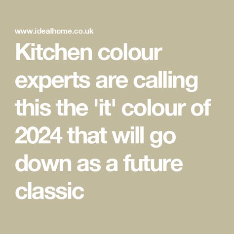 Kitchen colour experts are calling this the 'it' colour of 2024 that will go down as a future classic Kitchen Colour Inspiration, Coffee Coloured Kitchen, Kitchen Colour Trends 2024, Colored Kitchen Walls, Kitchen Colours 2024, Kitchen Colour Schemes Modern, Cream Kitchen Colour Schemes, Terracotta Kitchen Walls, Warm Kitchen Colors