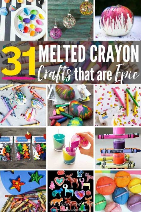 Melted Crayon Canvas, Melted Crayon Crafts, Crayon Canvas, Crayon Art Diy, Art Craft Ideas, Melted Crayon Art, Diy Crayons, Inexpensive Art, Crayon Crafts