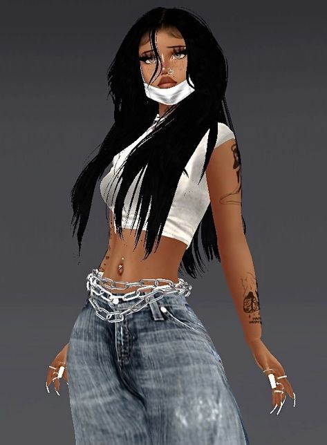 Baddie Avatar, Emo Wallpaper, Dark Feminine Aesthetic, Sims 4 Cas, Black Barbie, Easy Trendy Outfits, Feminine Aesthetic, Drawing Poses, Pose Reference