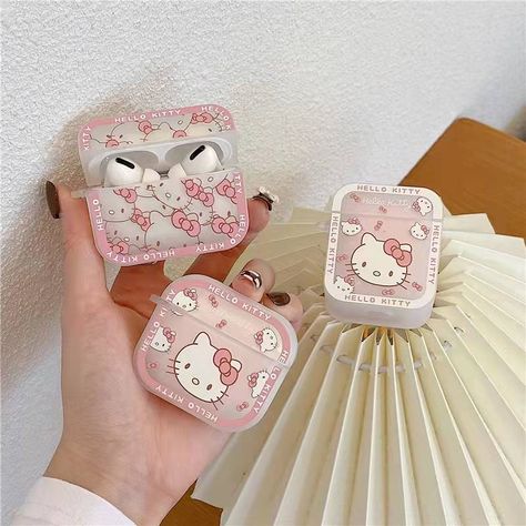 ♡ Material: Silicon♡ Order Processing Time: 5 Days Hello Cat, Airpods 3 Case, Hello Kitty Merchandise, Hello Kitty House, Pink Kitty, Cats Case, Earbuds Case, Hello Kitty Aesthetic, Apple Airpods 2