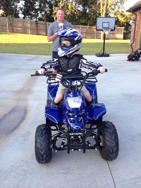 110cc 4 wheeler for the four year old birthday Four Wheelers For Kids, Four Year Old Birthday, 3rd Birthday Party For Boy, Quad Squad, Kids Atv, Four Wheeling, Cute Cowgirl Outfits, Baby Boy Swag, 4 Wheelers