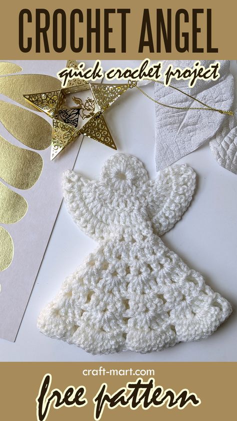 Christmas crochet pattern free Thread Crochet Ornaments, Christian Crochet Gifts, Easy Crochet Gifts For Grandma, Free Patterns For Christmas Ornaments, Beginner Crochet Ornaments, Crochet Ornaments Free Pattern Christmas, Crochet Gifts For Beginners, Crochet Ornaments Easy, Crochet Angel Ornament Free Pattern