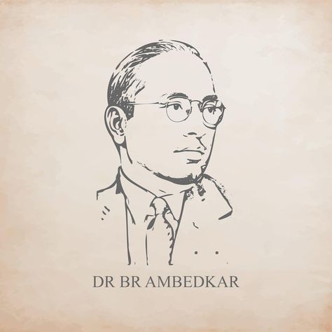 Ambedkar Sketch, Dr Br Ambedkar, Br Ambedkar, Sketch Poster, Premium Vector, Graphic Resources, Historical Figures, Sketch, History