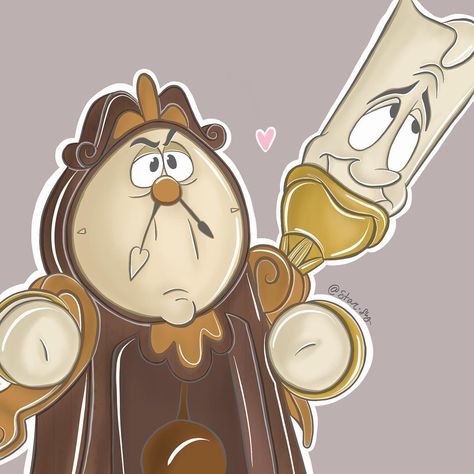 Cogsworth and Lumiere. 💕 use Cogsworth And Lumiere, Beauty And The Beast Drawing, Disney Cakes, Procreate App, Disney And Dreamworks, Apple Pencil, Art Drawings Sketches, Dreamworks, Beauty And The Beast