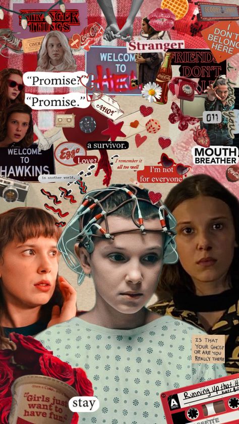 Eleven stranger things collage #strangerthings #eleven #red #redaesthetic #aesthetic #netflix #trending #viral Eleven Stranger Things Wallpaper, Stranger Things Collage, Stranger Things Christmas, Stranger Things Pins, Things Wallpaper, Tiktok Edits, Stranger Things Poster, Stranger Things Kids, Image Collage