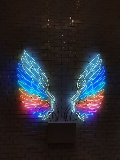 Neon Wings Background, Neon Wings, Wings Wall Art, Angel Wings Wall Art, Selfie Wall, Drawings For Boyfriend, Backgrounds For Phones, Photoshop Backgrounds Backdrops, Angel Wings Wall