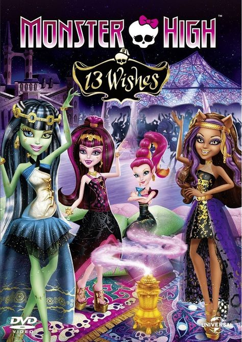 13 Wishes...monster high movie Monster High Movies, Monster High 13 Wishes, High Movies, Paw Patrol Everest, Be A Monster, Amazon Movies, Love Monster, Monster High Characters, Dvd Covers