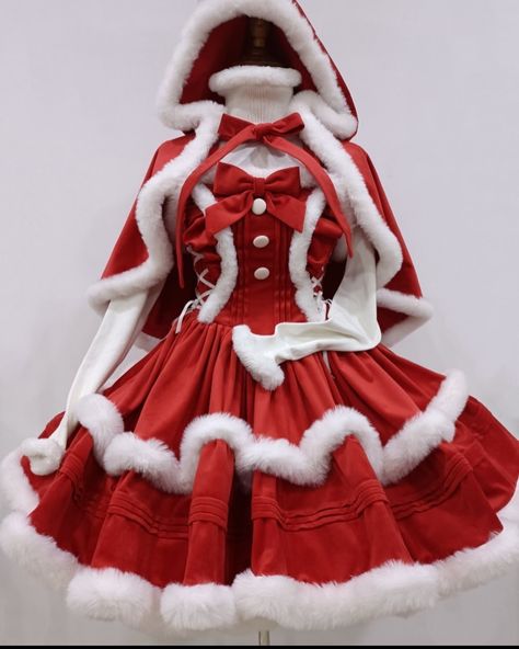 Christmas Outfit Santa Dress, Cute Santa Dresses, Christmas Clothing Drawing, Christmas Cosplay Anime, Christmas Aesthetic Clothing, Christmas Oc Ideas, Cute Santa Outfit For Women, Christmas Outfits Aesthetic Dresses, Christmas Outfit Drawing Reference