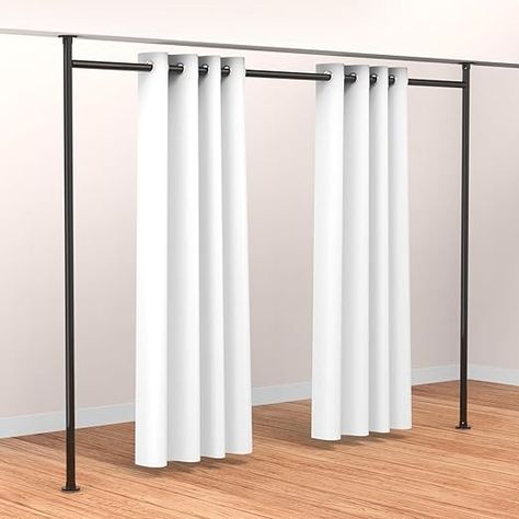 Amazon.com: Room/Dividers/Now Zenfinit Curtain Divider Stand - Freestanding Vertical Tension Stand - Self Standing Curtain Divider - for Spaces 12-18 Feet Wide - Large, White - for Area Privacy & Room Dividers : Home & Kitchen Curtain Divider, Room Dividers, Large White, Divider, White, Large White Pig