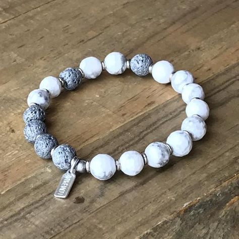 Howlite essential oil diffuser bracelet Essential Oil Bracelet, Beaded Jewelry Bracelets, Essential Oil Jewelry, Lava Bead Bracelet, Aromatherapy Bracelet, Oil Diffuser Bracelet, Essential Oil Diffuser Bracelet, Lava Bracelet, Diffuser Jewelry