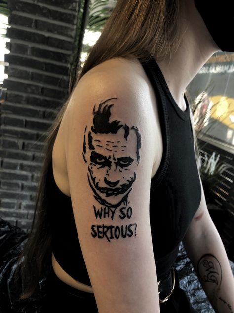 Joker Tatoos Ideas, Joker Tattoo Design Drawing, Why So Serious Joker Tattoo, Simple Joker Tattoo, Joker Tattoo Stencil, Joker Tattoo For Women, The Joker Tattoo, Joker Tattoo Ideas, Why So Serious Tattoo