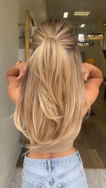 Vanilla Almond Hair Color, Vanilla Almond Butter Hair Color, Vanilla Almond Butter Blonde Hair, Vanilla Almond Butter Hair, Vanilla Hair Color, Butter Blonde Hair, Hairstyles For All Hair Types, Summer Blonde Hair, Hand Tied Wefts