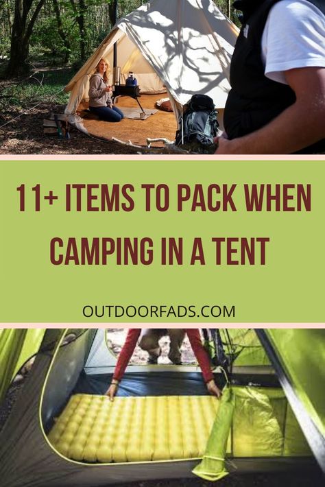 When packing for your camping trip in a tent, it's important that you have a list of some essentials, just so you can get the best out of it. Must Have Tent Camping Items, Minimal Camping List, Tent Camping Must Haves Packing Lists, Small Tent Camping, Tent Camping Must Haves, Minimalist Camping Gear, Tent Camping Essentials, Camping Minimalist, Travelling Van