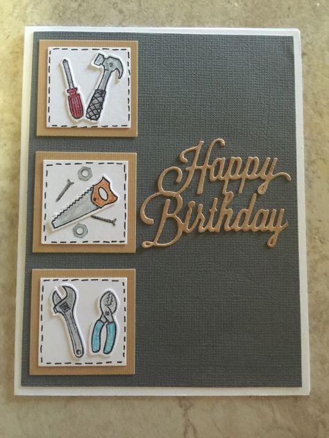 Birthday Cards For Men Diy, Masculine Cards Handmade, Men's Birthday, Designer Paper Cards, Cards For Men, Men's Cards, Male Birthday, Homemade Birthday Cards, Men Birthday