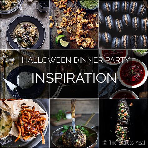 This Halloween Dinner Party Menu Inspiration is for your adult Halloween party. These sinister foods will set the right tone for your holiday feast. Elegant Halloween Dinner Party, Halloween Dinner Party Menu, Halloween Dinner Party Food, Halloween Dinner Party, Spooky Dinner, Halloween Chic, Halloween Food Dinner, Halloween Food Appetizers, Halloween Menu