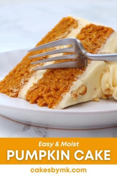 This super moist and easy pumpkin cake recipe is full of spiced pumpkin goodness, with a tender crumb that melts in your mouth. To make it even better, it’s topped with a cinnamon spiked cream cheese frosting that really takes this cake to another level! Pumpkin Cake Recipes Easy, Cakes By Mk, Easy Pumpkin Cake, Pumpkin Coffee Cake Recipes, Moist Pumpkin Cake, Pumpkin Spice Cake Recipe, Pumpkin Cake Recipe, Halloween Cakes Easy, Moist Spice Cake