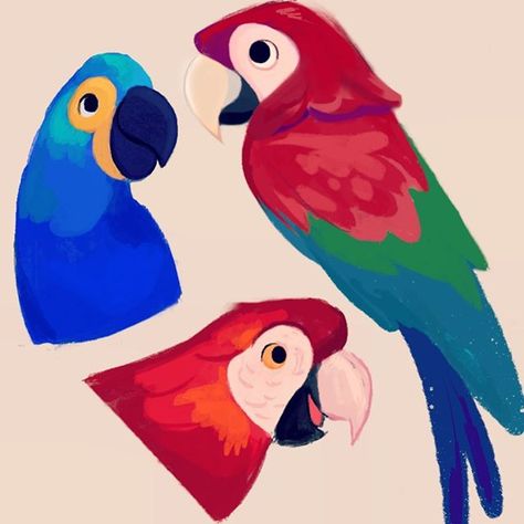 Bird Concept Art, Anthro Bird, Macaw Art, Parrot Drawing, Coeliac Disease, Scarlet Macaw, Illustration Art Kids, Parrots Art, Animal Doodles