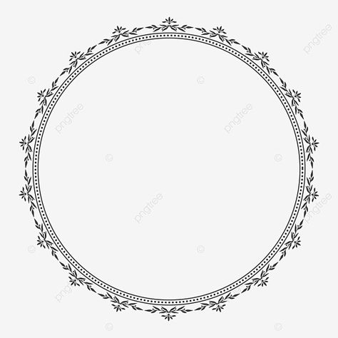 Circle Frame Design, Gold Circle Frames, Circle Border, Vintage Frames Vector, Framed Tattoo, Circle Borders, Ornament Vector, Frame Border Design, Hand Drawn Wedding