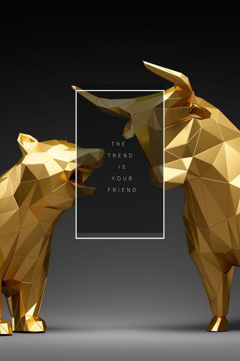 Stock market. The trend is your friend. Bears vs Bulls Stock Market Wallpaper Backgrounds, Stock Market Wallpaper Creative, Trading Background, Trading Bull, Bear Vs Bull, Trading Journal, Chart Patterns Trading, Stock Market Trends, Bear Logo Design